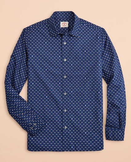 Hound-Print Poplin Shirt, image 3