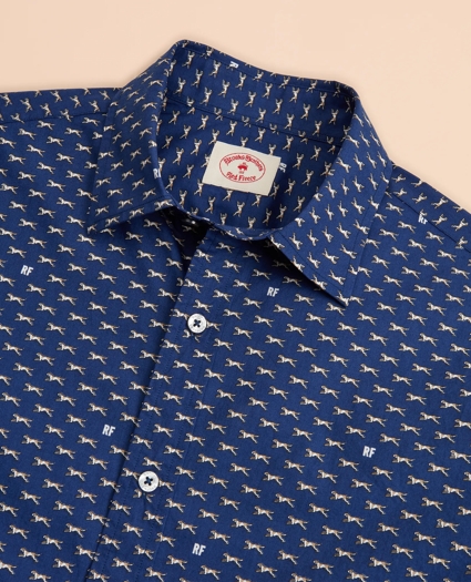 Hound-Print Poplin Shirt, image 4