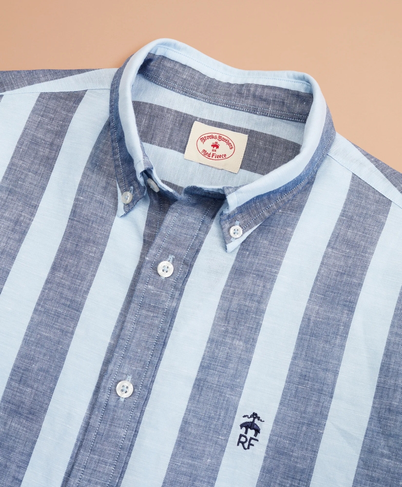 Striped Linen-Cotton Poplin Shirt, image 3