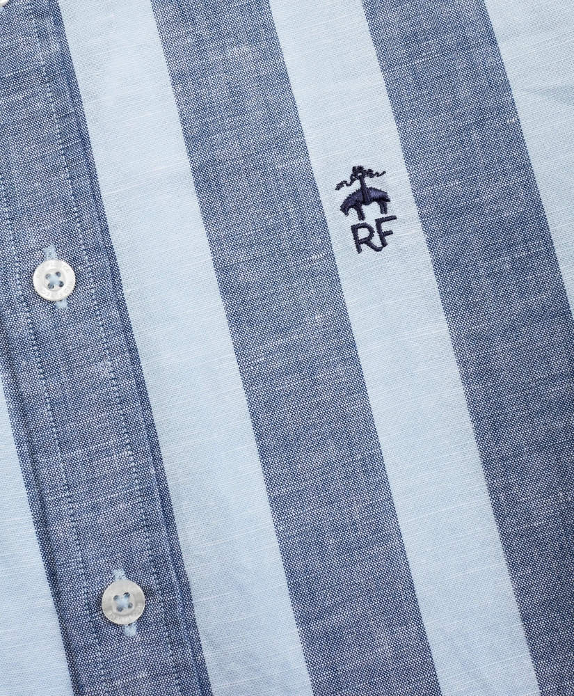 Striped Linen-Cotton Poplin Shirt, image 4
