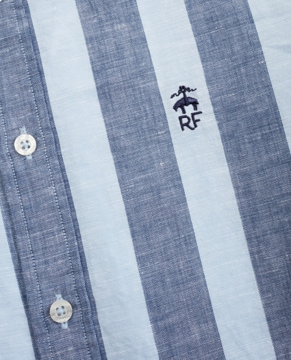 Striped Linen-Cotton Poplin Shirt, image 4