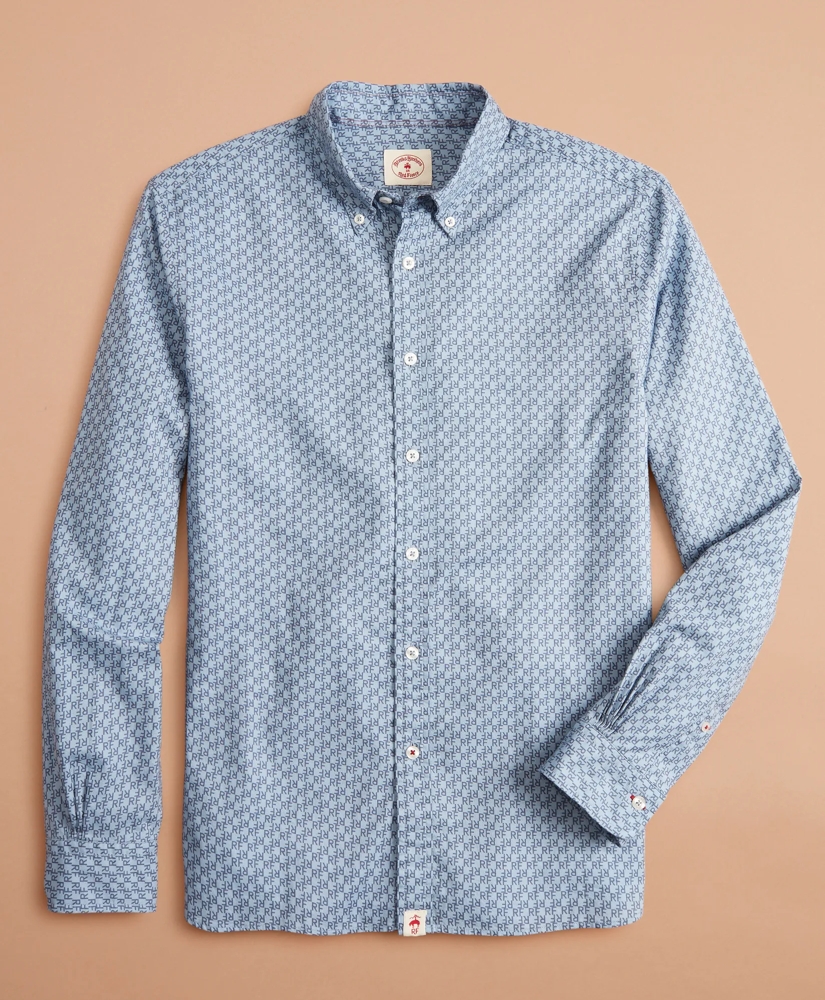 Indigo Red Fleece Print Shirt Indigo Red Fleece Print Shirt