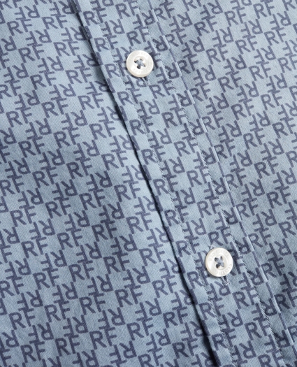 Indigo Red Fleece Print Shirt, image 7