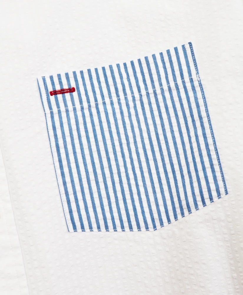Seersucker Striped-Pocket Shirt, image 5