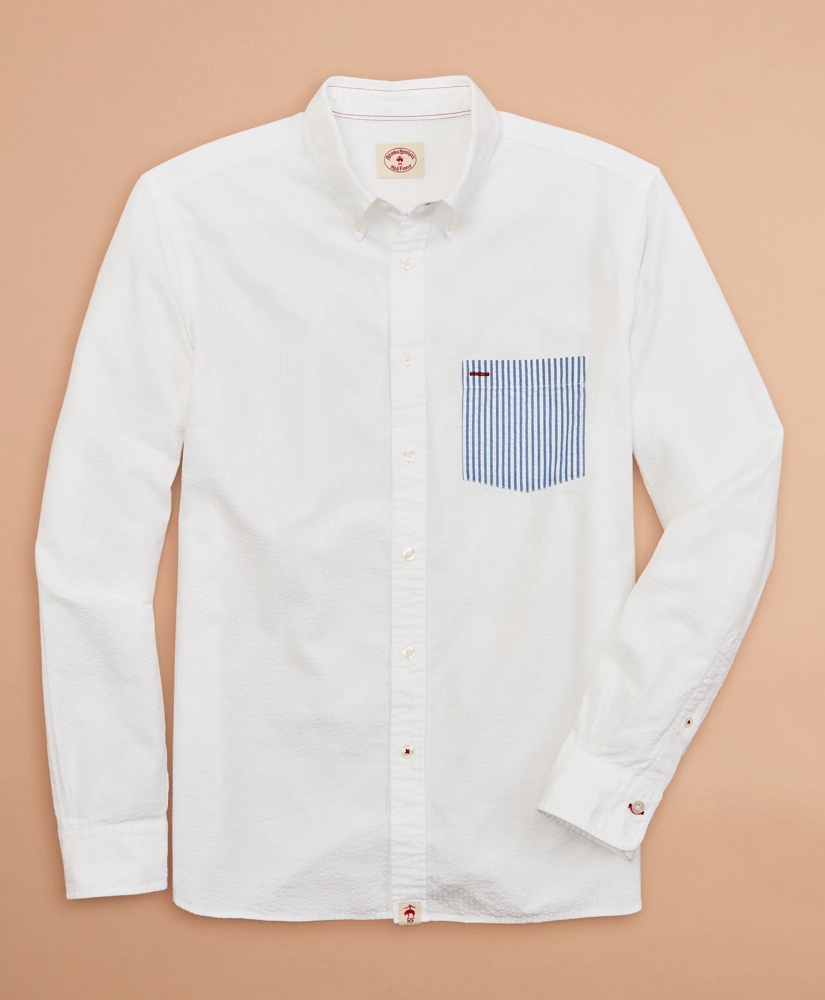 Seersucker Striped-Pocket Shirt, image 7