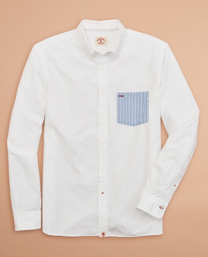 Seersucker Striped-Pocket Shirt, image 7