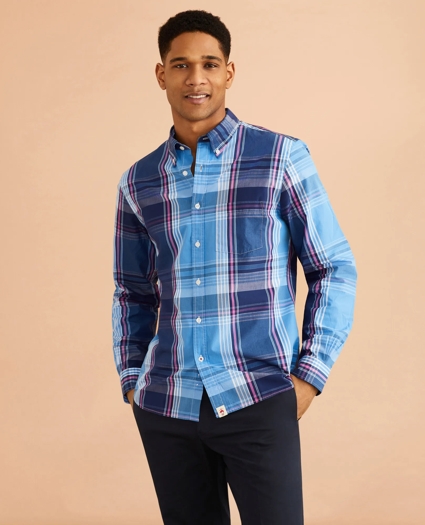 Plaid Cotton Broadcloth Shirt, image 2