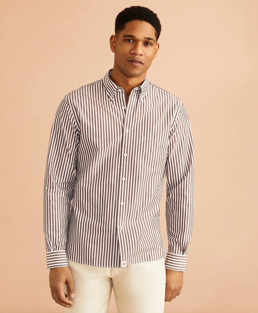 Striped Cotton Broadcloth Shirt, image 2