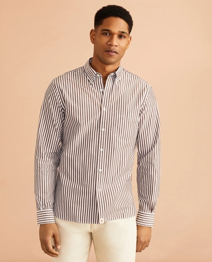 Striped Cotton Broadcloth Shirt, image 2