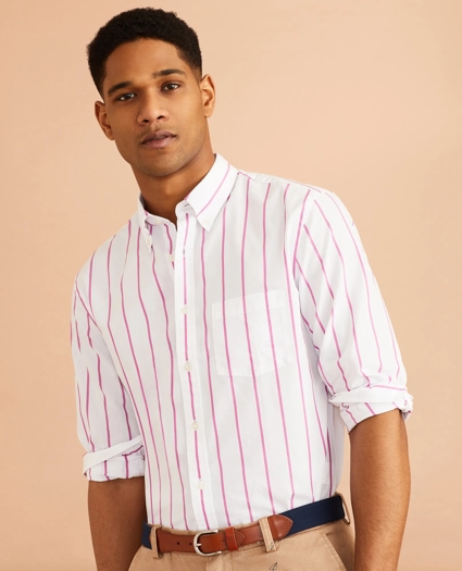 Striped Cotton Broadcloth Shirt, image 1