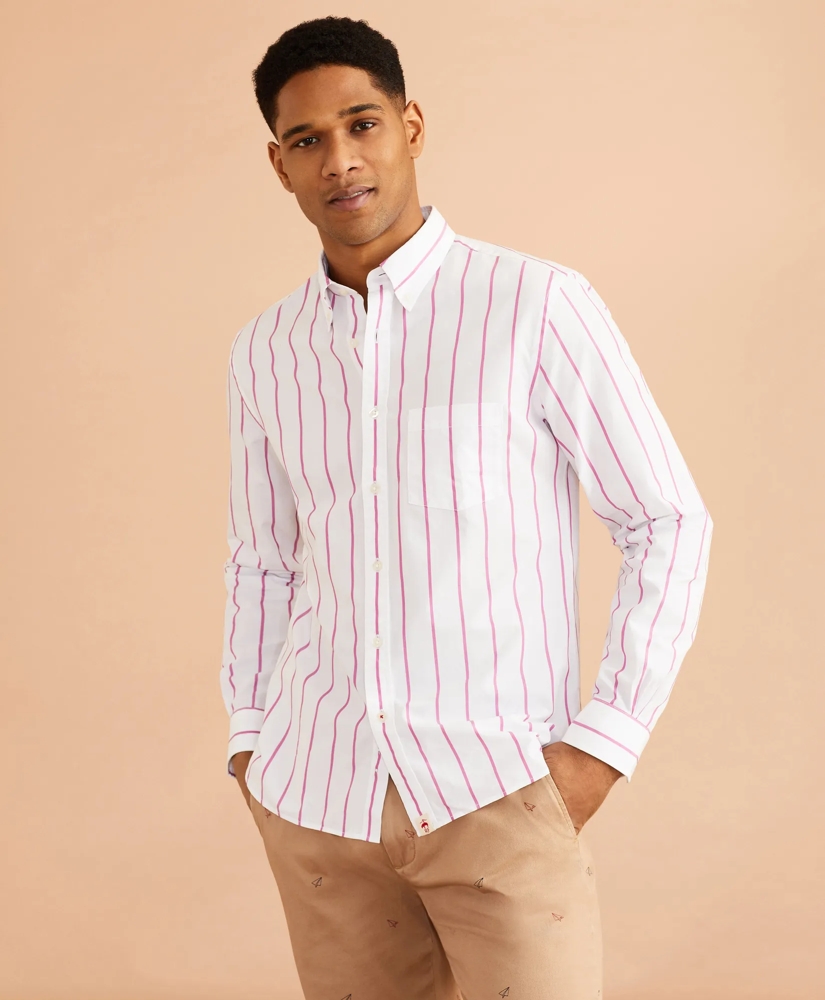 Striped Cotton Broadcloth Shirt, image 2