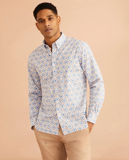 Floral-Print Poplin Shirt, image 2