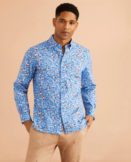 Floral-Print Poplin Shirt, image 2