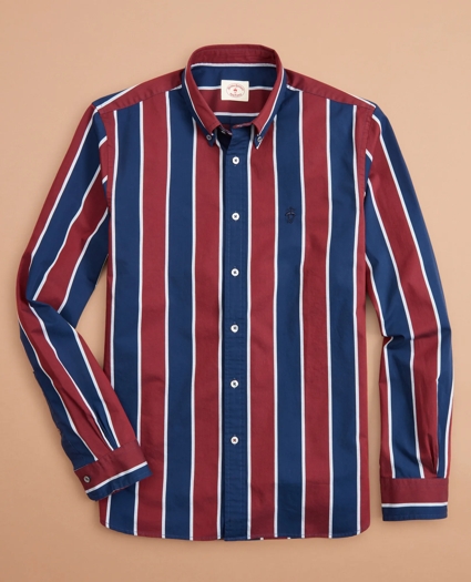 Bold Stripe Cotton Dobby Shirt, image 1