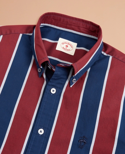 Bold Stripe Cotton Dobby Shirt, image 2