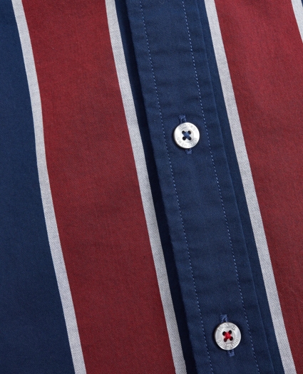 Bold Stripe Cotton Dobby Shirt, image 3