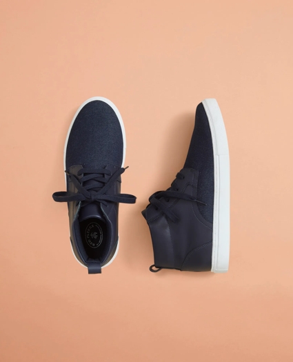 High-Top Denim Sneakers, image 1