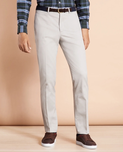 Stretch Cotton Twill Trousers, image 1