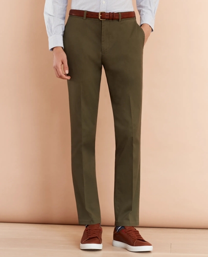 Stretch Cotton Twill Trousers, image 1