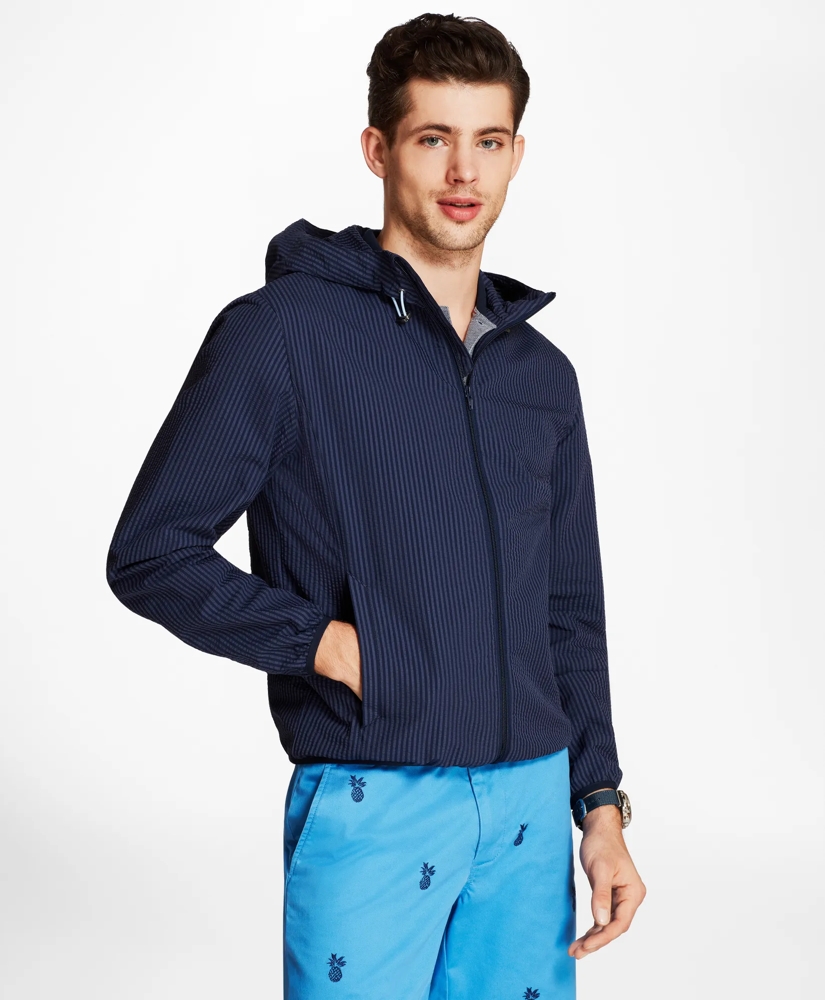 Water-Repellent Seersucker Windbreaker, image 2