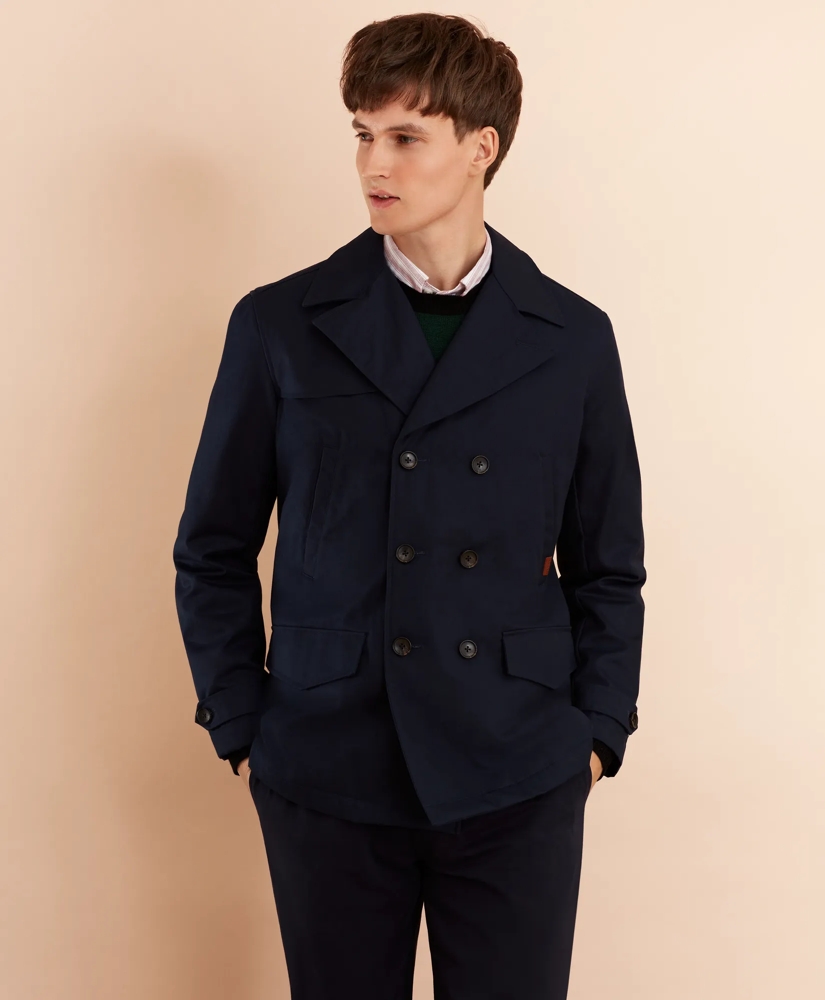 Lightweight Cotton Twill Peacoat, image 3