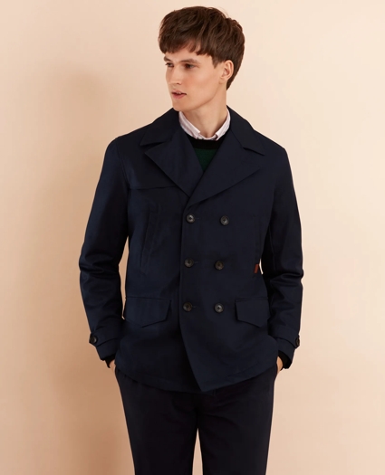Lightweight Cotton Twill Peacoat, image 3