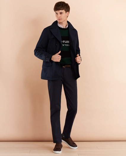 Lightweight Cotton Twill Peacoat, image 5