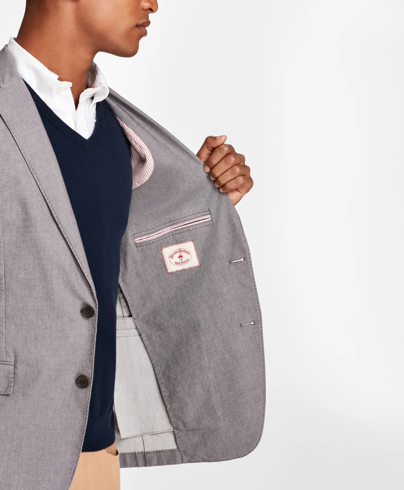 Heathered Stretch Cotton Twill Sport Coat, image 4
