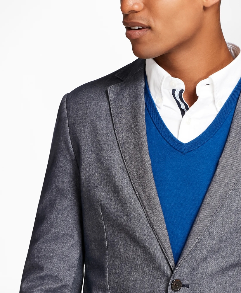 Heathered Stretch Cotton Twill Sport Coat, image 5
