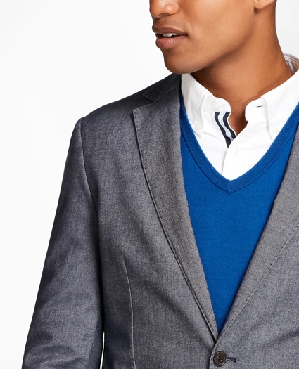 Heathered Stretch Cotton Twill Sport Coat, image 5