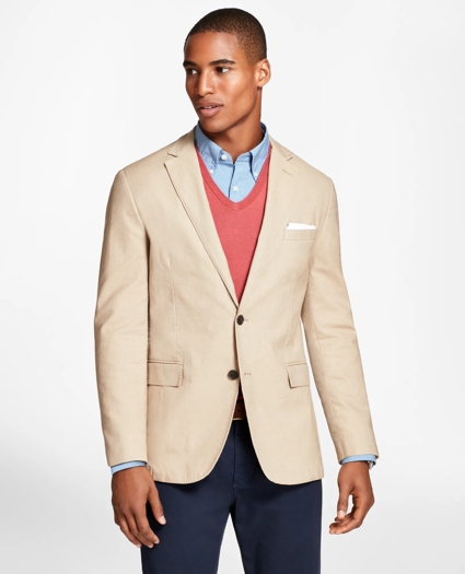 Heathered Stretch Cotton Twill Sport Coat, image 1