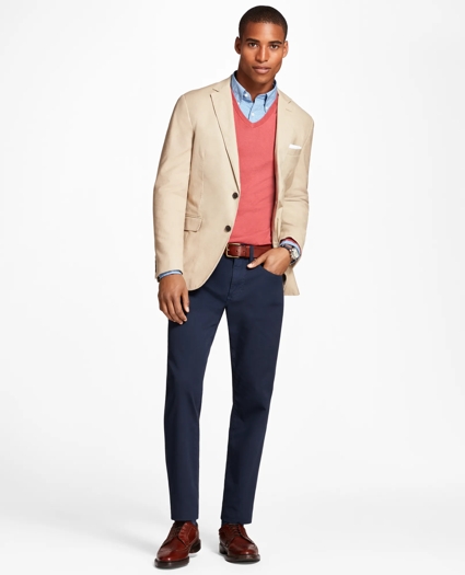Heathered Stretch Cotton Twill Sport Coat, image 2