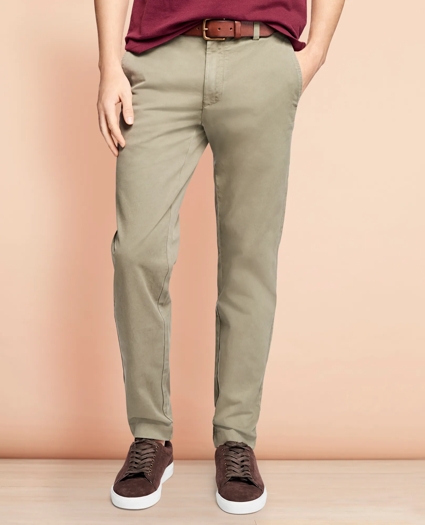 Garment-Dyed Stretch Chinos, image 1