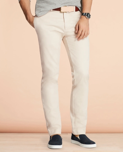 Slim-Fit Garment-Dyed Stretch Chinos, image 1