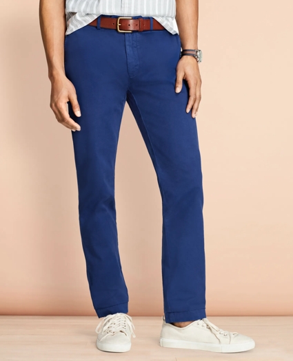 Slim-Fit Garment-Dyed Stretch Chinos, image 1