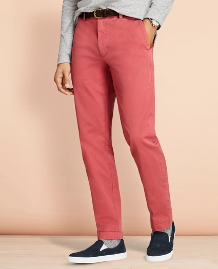 Garment-Dyed Stretch Chinos, image 1
