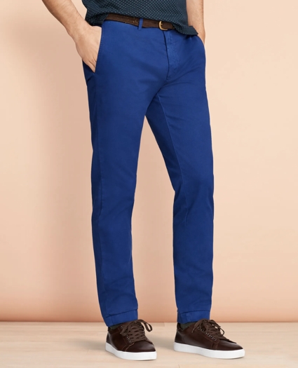Slim-Fit Garment-Dyed Stretch Chinos, image 1