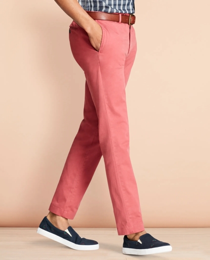 Slim-Fit Garment-Dyed Stretch Chinos, image 1