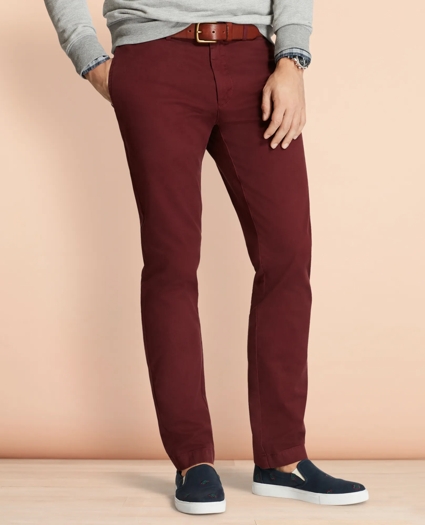 Slim-Fit Garment-Dyed Stretch Chinos, image 1