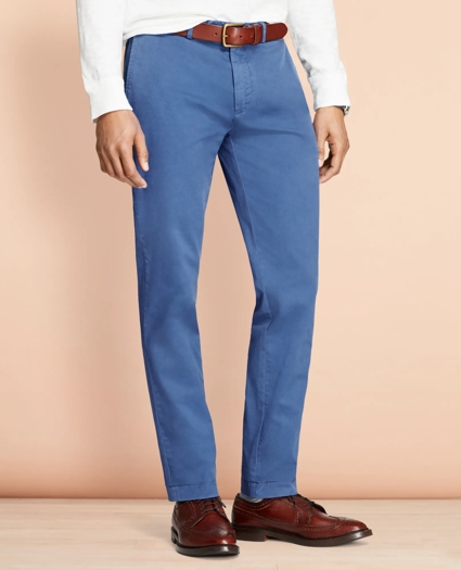 Slim-Fit Garment-Dyed Stretch Chinos, image 1