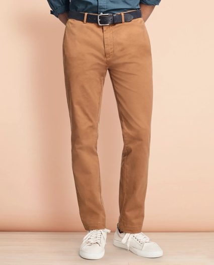 Slim-Fit Garment-Dyed Stretch Chinos, image 1