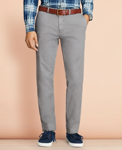 Slim-Fit Garment-Dyed Stretch Chinos, image 1