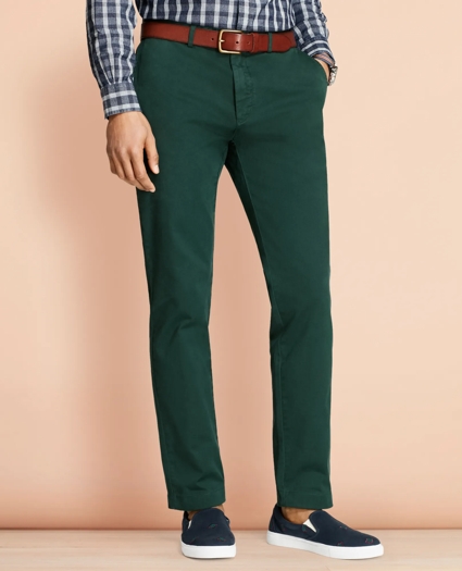 Slim-Fit Garment-Dyed Stretch Chinos, image 1