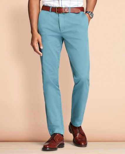 Slim-Fit Garment-Dyed Stretch Chinos, image 1