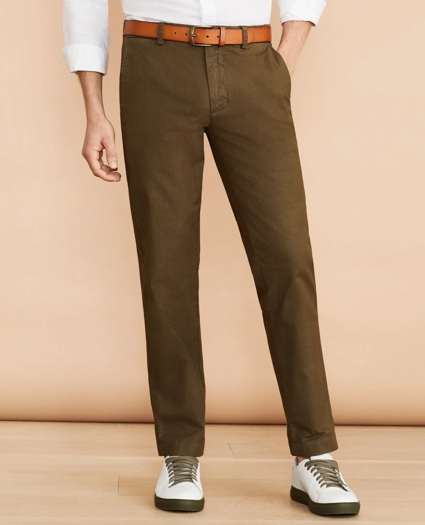 Garment-Dyed Cotton-Linen Stretch Chinos, image 1