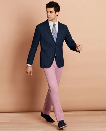 Garment-Dyed Cotton-Linen Stretch Chinos, image 2