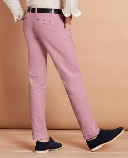 Garment-Dyed Cotton-Linen Stretch Chinos, image 3
