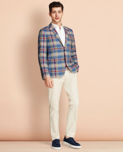 Garment-Dyed Cotton-Linen Stretch Chinos, image 2