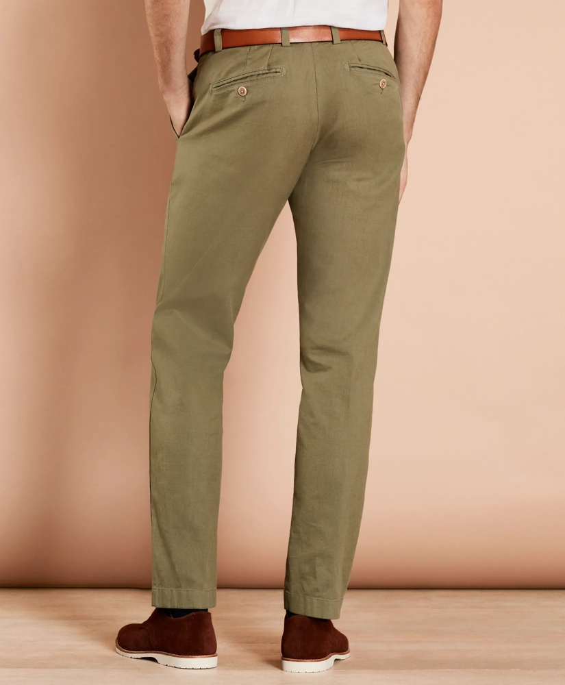 Garment-Dyed Cotton-Linen Stretch Chinos, image 3