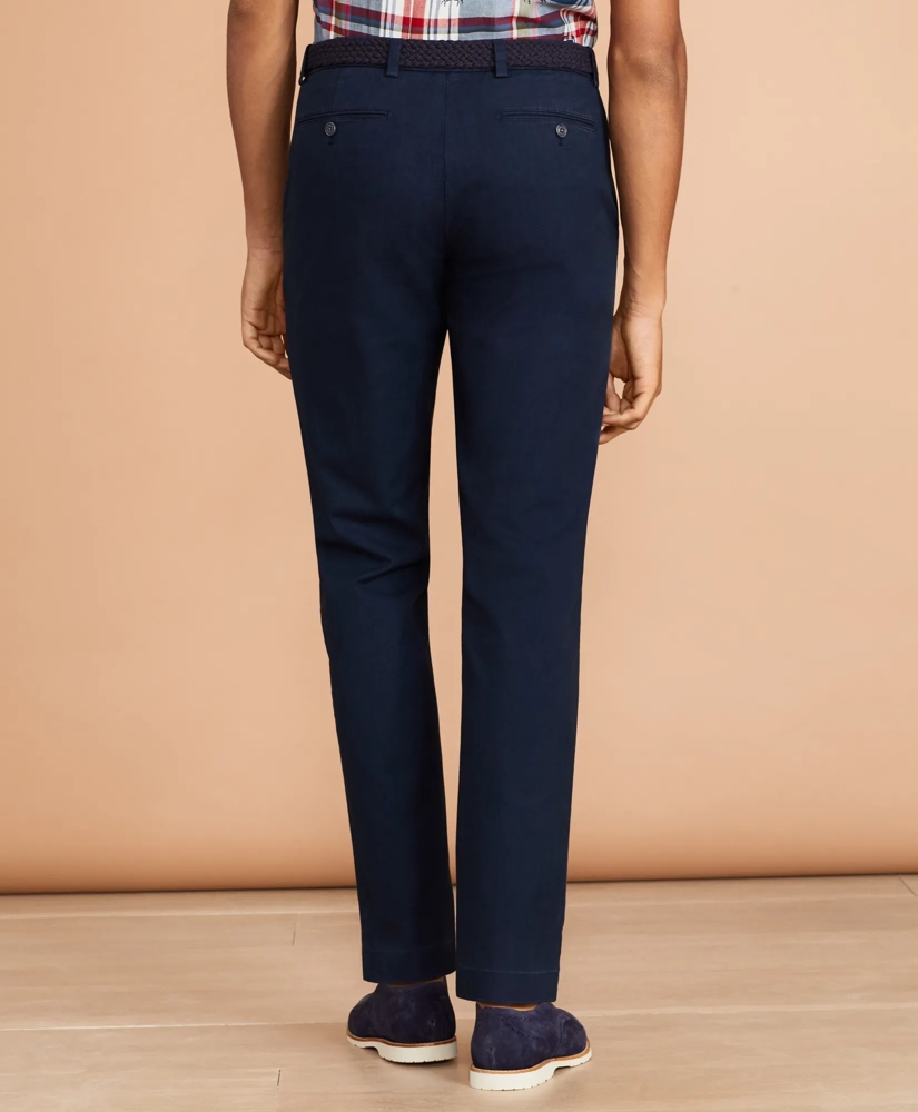 Slim Garment-Dyed Cotton-Linen Stretch Chinos, image 3